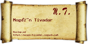 Mogán Tivadar névjegykártya
