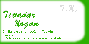 tivadar mogan business card